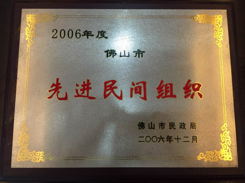 2006年12月——2006年度佛山市先进民间组织
